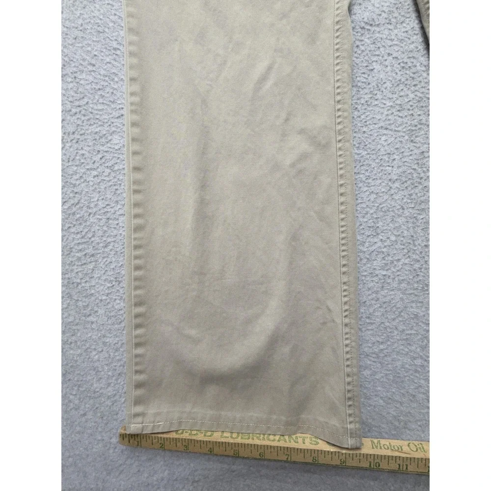 J.Crew Pants Mens 34x30 Beige Bootcut Chino Regular Fit Casual Vtg - Picture 6 of 16